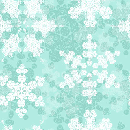 Perfect graphical seamless pattern with snowflakes. Geometrical texture maed in vector. Unique background for invitations, cards, websites.のイラスト素材