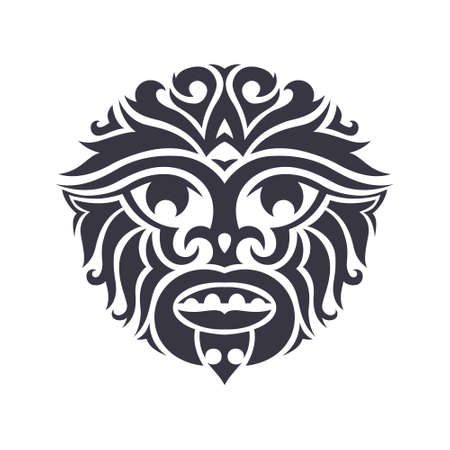 Tribal mask made in vector. Traditional totem symbol isolated.のイラスト素材