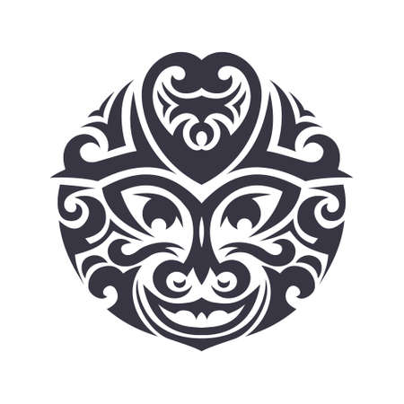 Tribal mask made in vector. Traditional totem symbol isolated.のイラスト素材