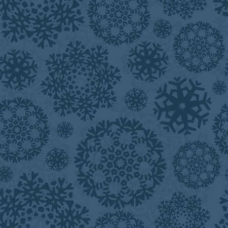 Christmas seamless pattern with ornamental snowflakes made . Xmas texture. Graphical holiday for invitations.のイラスト素材