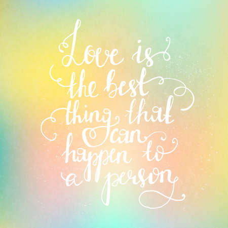 Hand drawn typography poster. Romantic quote for valentines day card or save the date card. Inspirational vector typography.のイラスト素材