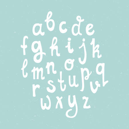 Cute hand drawn alphabet made in vector. ABC for your design. Easy to use and edit alphabet