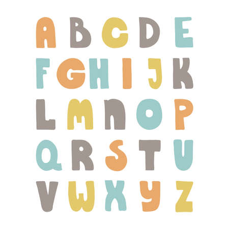 ABC for your design. Easy to use and edit letters. Cute hand drawn alphabet made in vector.のイラスト素材