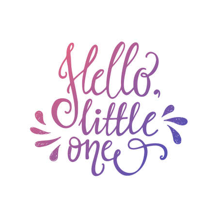 - perfect handdrawn lettering for nursery or newborn congratulations card. Vector art. Perfect design element for housewarming poster.のイラスト素材