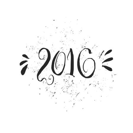 2016 - New Year and Christmas decoration element made in vector. Perfect design element for a New Year card.のイラスト素材