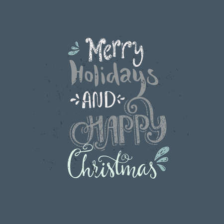Merry Christmas card. New year collection. Design element for banner, card, invitation, label, postcard, template, vignette.のイラスト素材