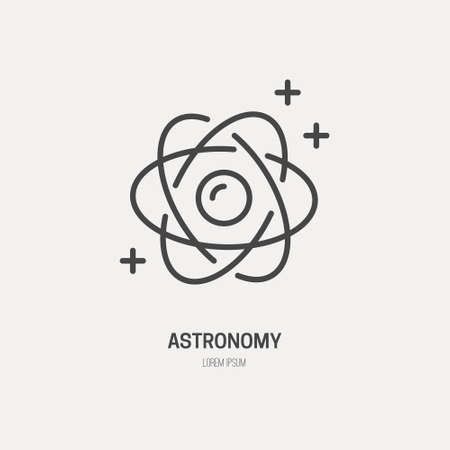 Sience symbol made in trendy line style vector. Atom concept.のイラスト素材