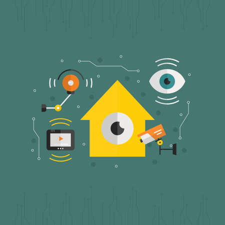 Security or surveillance camera concept.のイラスト素材