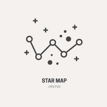 %u0421onstellation logo made in trendy line stile vector.のイラスト素材