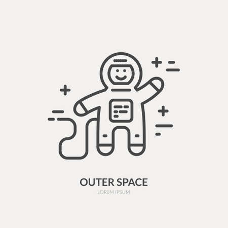 astronaut floating in spaceのイラスト素材