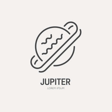 Saturn, Jupiter or other planet with ringsのイラスト素材