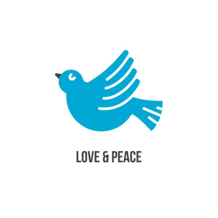 Dove of peace - vector illustration of a flying bird. International Day of Peace design element.のイラスト素材