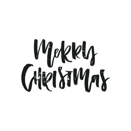 Christmas greeting card made in vector. Perfect handmade lettering for holiday decorations. Trendy New Year design. Handdrawn design elements for perfect cards and invitations.のイラスト素材