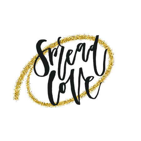 Christmas lettering on gold glitter background. Easy to use and edit Christmas card element. Vector holiday design. Golden lettering.のイラスト素材