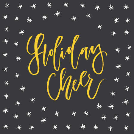 Abstract vector Christmas card in handdrawn frame. Perfect Xmas design for greeting cards and invitations.のイラスト素材