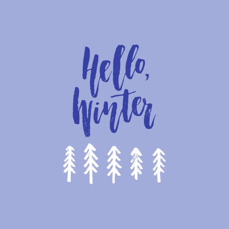 Handdrawn lettering for Christmas and New Year celebration. Holiday clipart typography. Calligraphic design for greeting cards, invitations and other holiday cheers.のイラスト素材