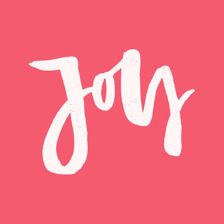 Modern brush lettering with a word Joy.のイラスト素材