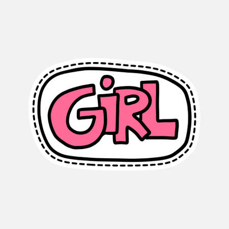 Isolated vector illustration in patch style. Great design for embroidery, sticker or pin.のイラスト素材