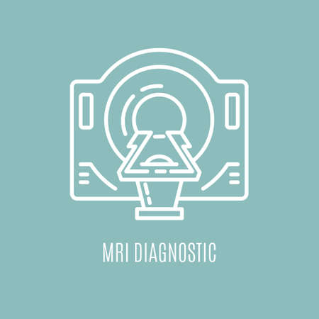 Isolated icon of MRI equipment.のイラスト素材