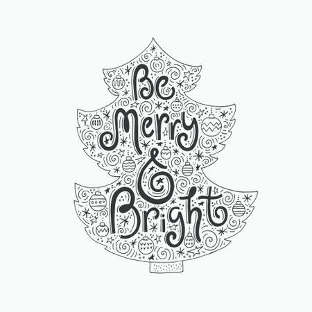 Merry Christmas card design. Vector decoration. New Year greeting card made in vector. New Year design.のイラスト素材