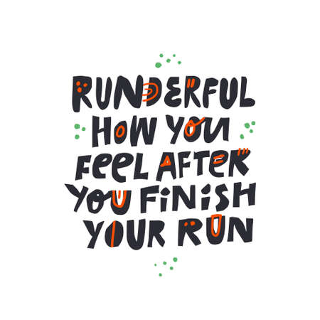 Slang Quote Hand Drawn Vector Illustration Runderful How You Feel