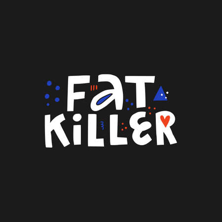 Fat killer creative hand drawnのイラスト素材