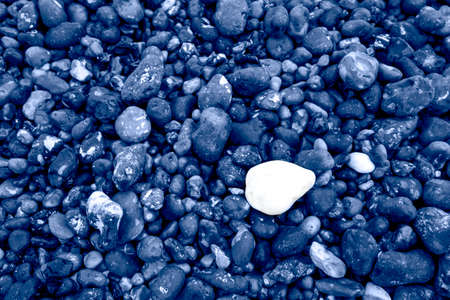 Closeup of natural peeble beachの写真素材