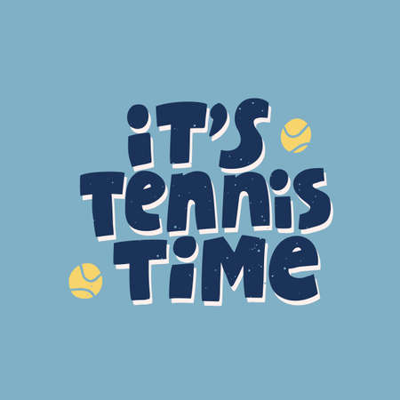 Its tennis time hand drawnのイラスト素材