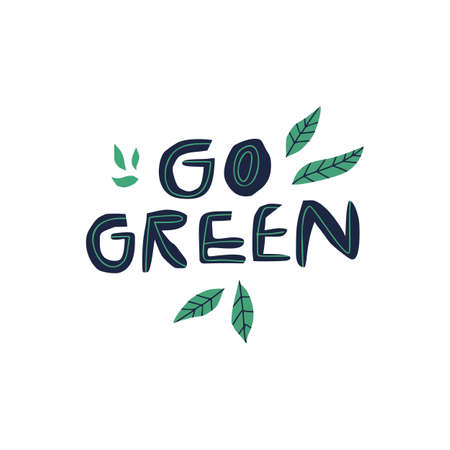 Go green, zero waste creativeのイラスト素材