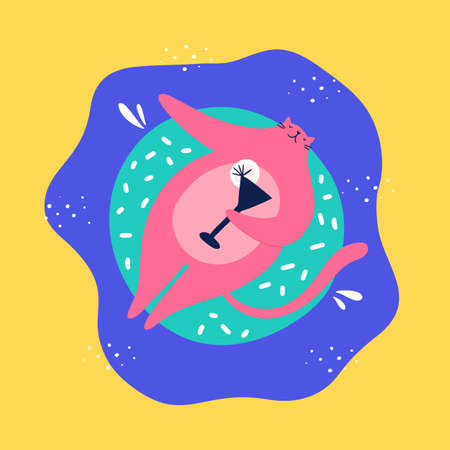 Fat cute catのイラスト素材