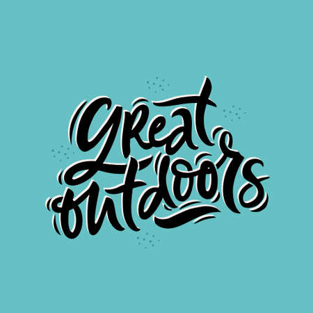 Great outdoors ink brush handwrittenのイラスト素材