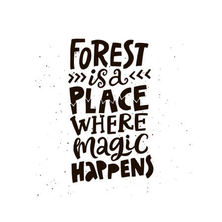 Forest is place where magicのイラスト素材