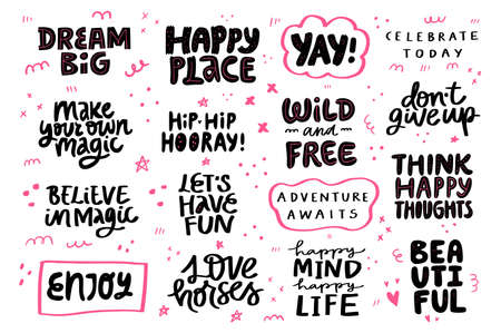 Congrats festive, motivation, lifestyle phraseのイラスト素材