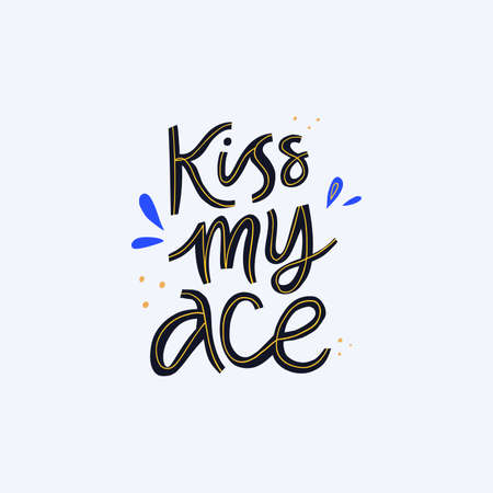 Teasing phrase, quote hand drawn vector lettering. Cheeky motto flat calligraphy with decoration. Handwritten funny sports slogan inscription doodle drawing isolated on white backgroundのイラスト素材