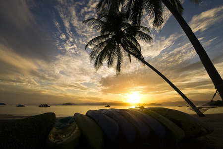 Andaman sea view with the sunrise.の写真素材