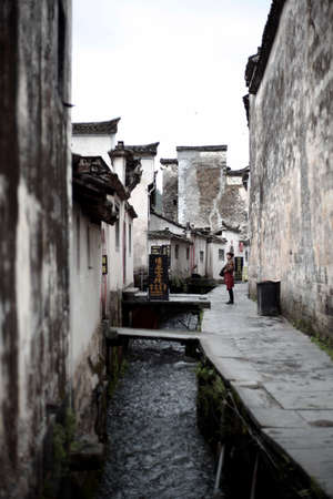 street of Yixian Xidi, Anhui, Chinaのeditorial素材