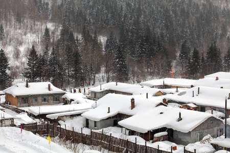 Hometown of snow in China Mudanjiang in Heilongjiang province hailinのeditorial素材