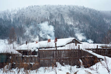 china's snow townのeditorial素材