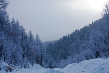 china's snow town