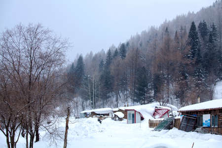 china's snow townのeditorial素材