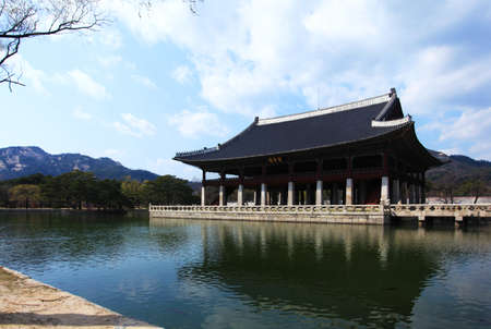 Korea Gyeongbokgung in Seoul Gong Qing Louのeditorial素材