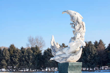 Goddess statue in the parkのeditorial素材