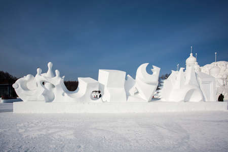 Snow sculptureのeditorial素材