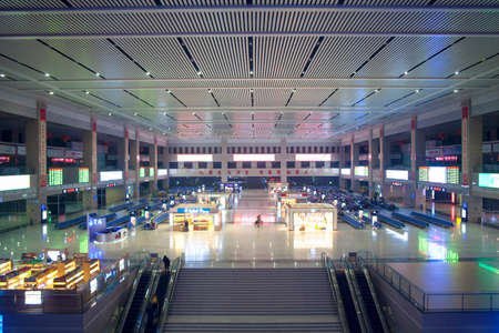 Changchun West railway station waiting roomのeditorial素材