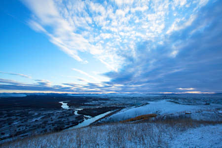 Winter Ergun wetland in mornings