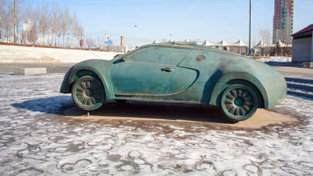 Car-themed sculptures