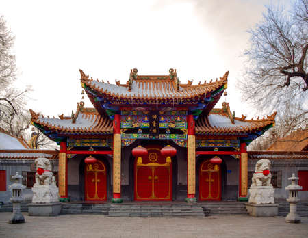 KEK Lok SI temple buildings in Harbinのeditorial素材