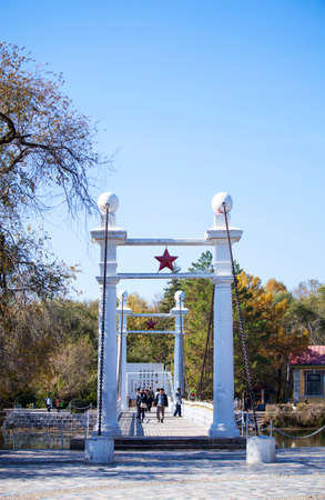 Capilano suspension bridge and Park suspension bridgeのeditorial素材