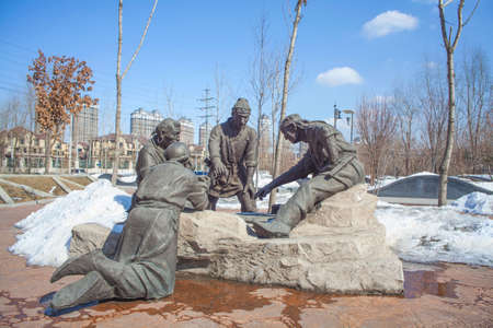 Sculpture chessの写真素材