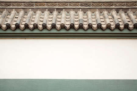 Changchun temple building wallsの写真素材